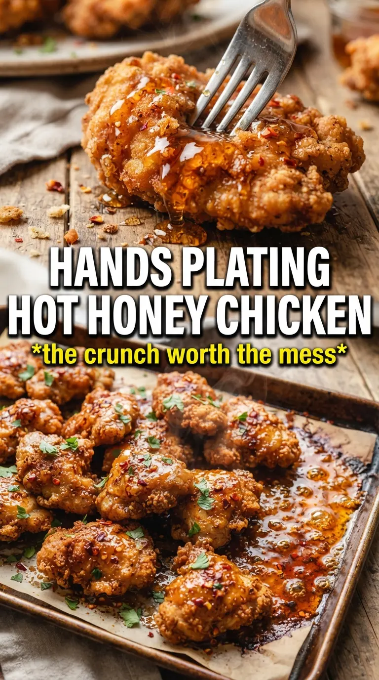 Baked Crunchy Hot Honey Chicken crispy spicy glazed