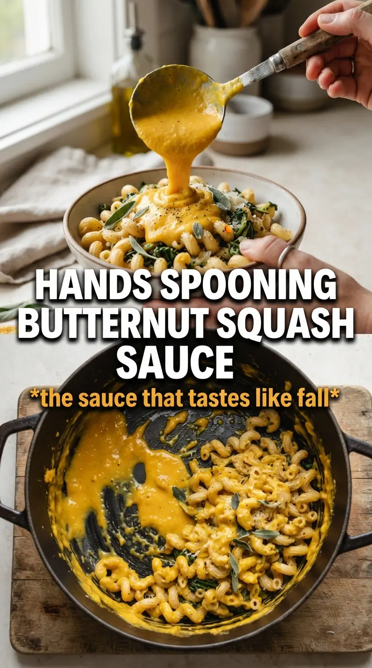 Butternut Squash Pasta Sauce silky golden, creamy, savory