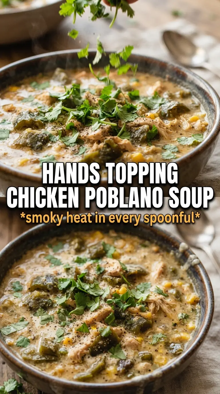 Chicken Poblano Soup smoky creamy
