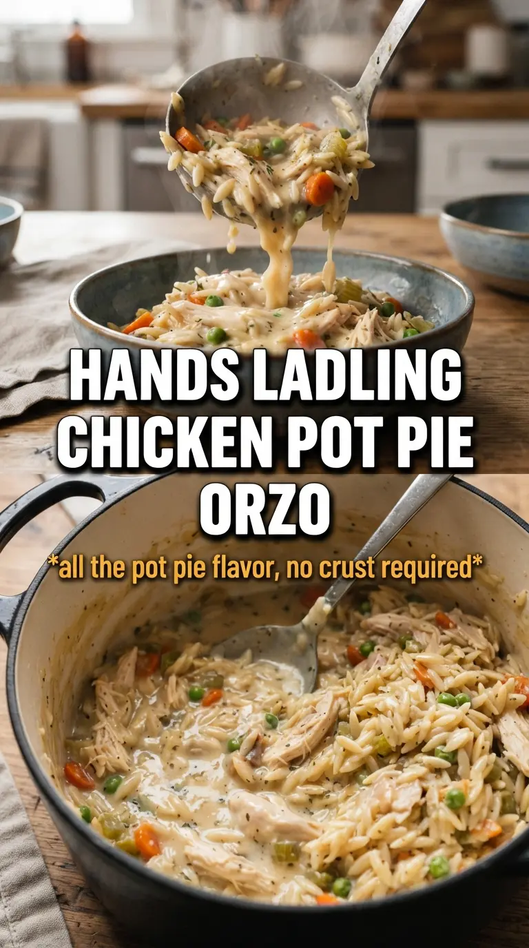 Chicken Pot Pie Orzo creamy one-pot comforting