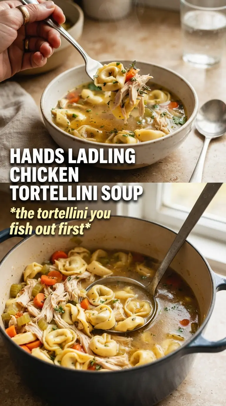 Chicken Tortellini Soup, cozy, herby, hearty