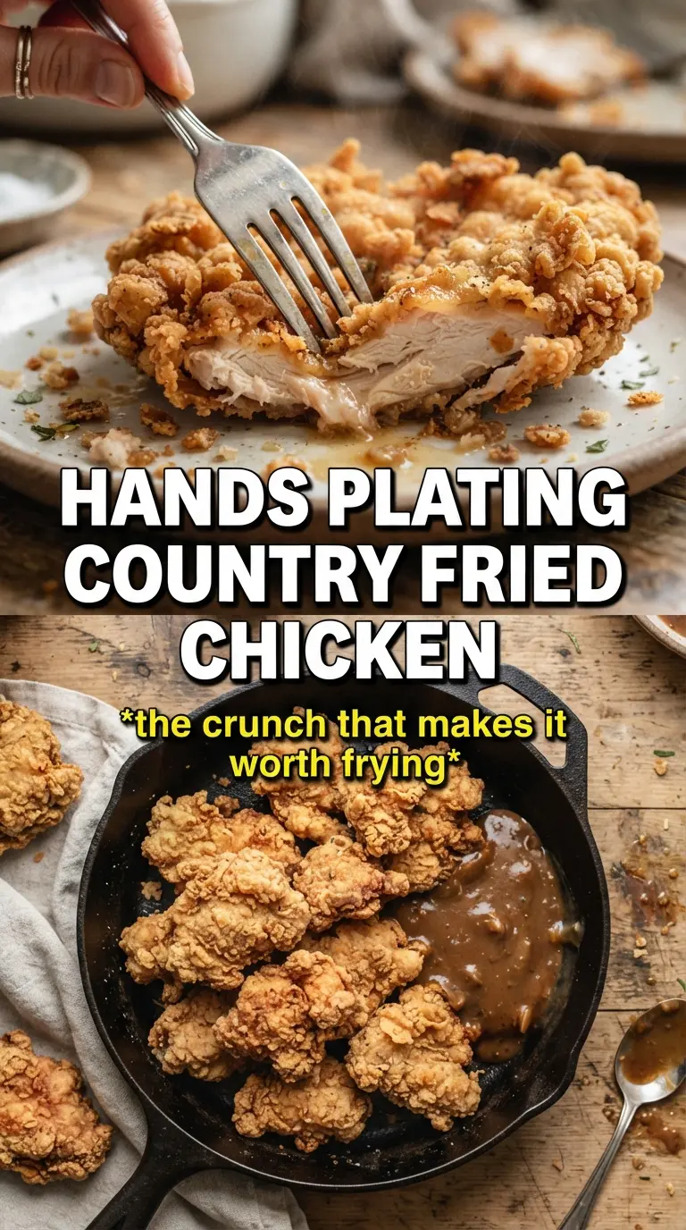 Country Fried Chicken crispy gravy-smothered peppery