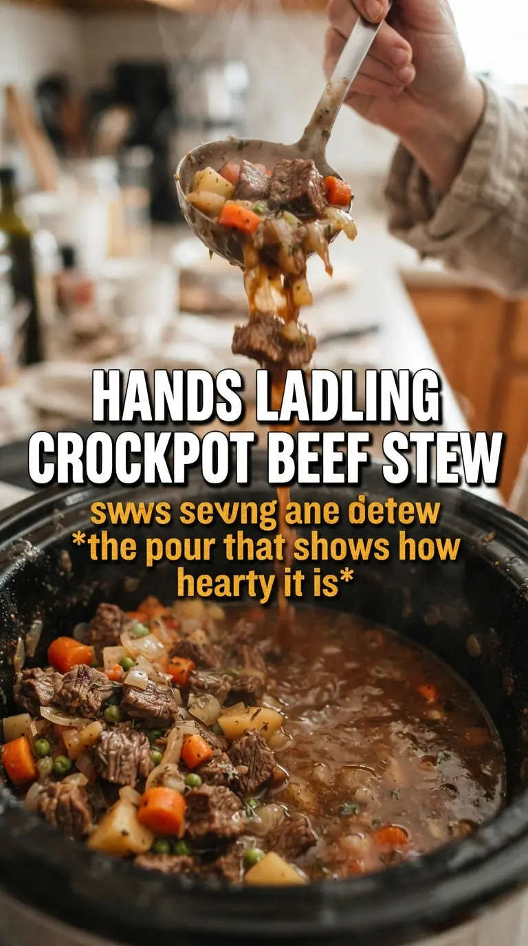 Crock Pot beef stew hearty savory tender