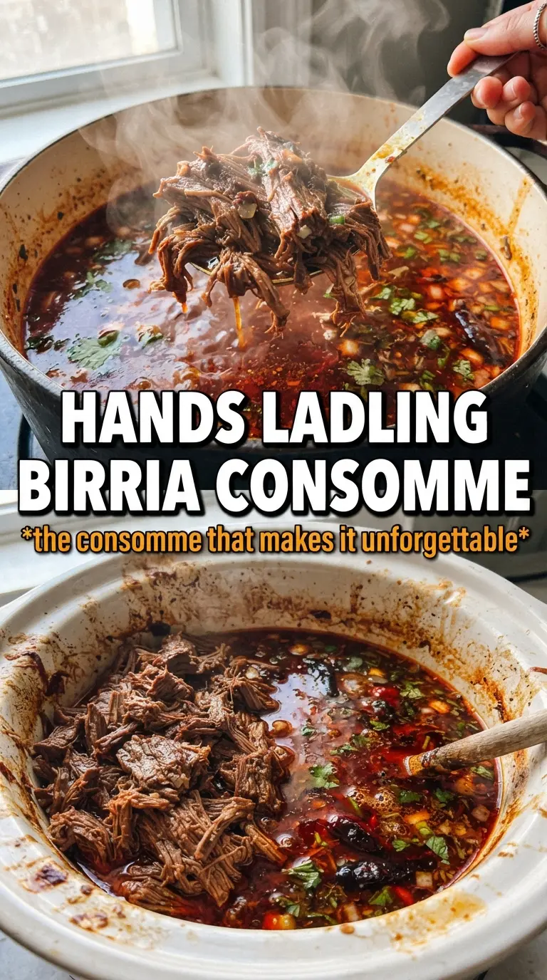 Crockpot Mexican Birria smoky tender consomé