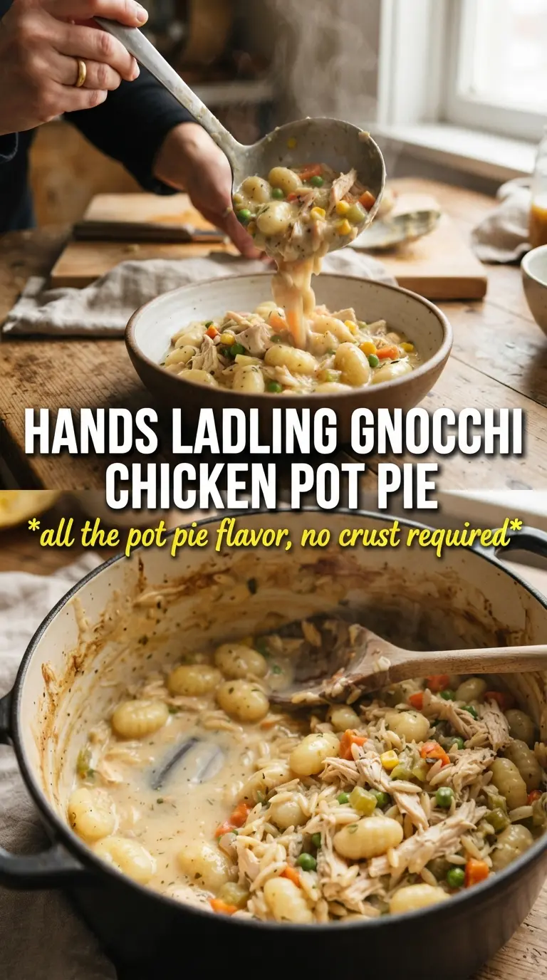 Gnocchi Chicken Pot Pie creamy golden