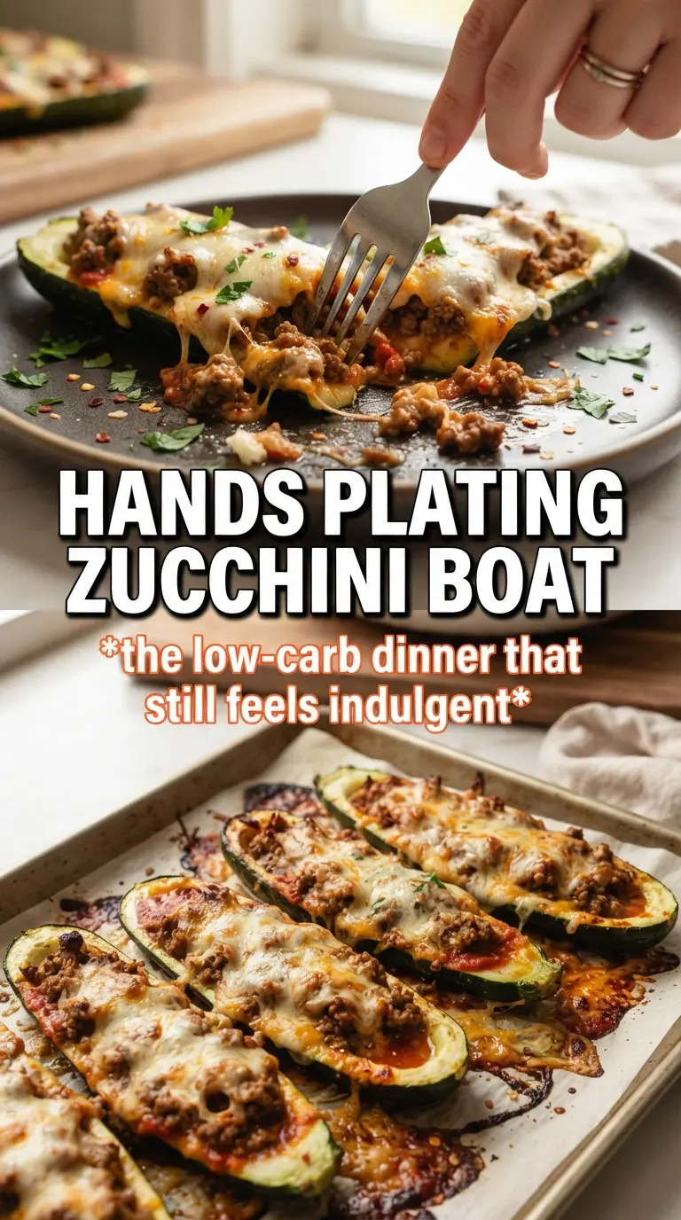 Ground Beef Zucchini Boats cheesy baked savory