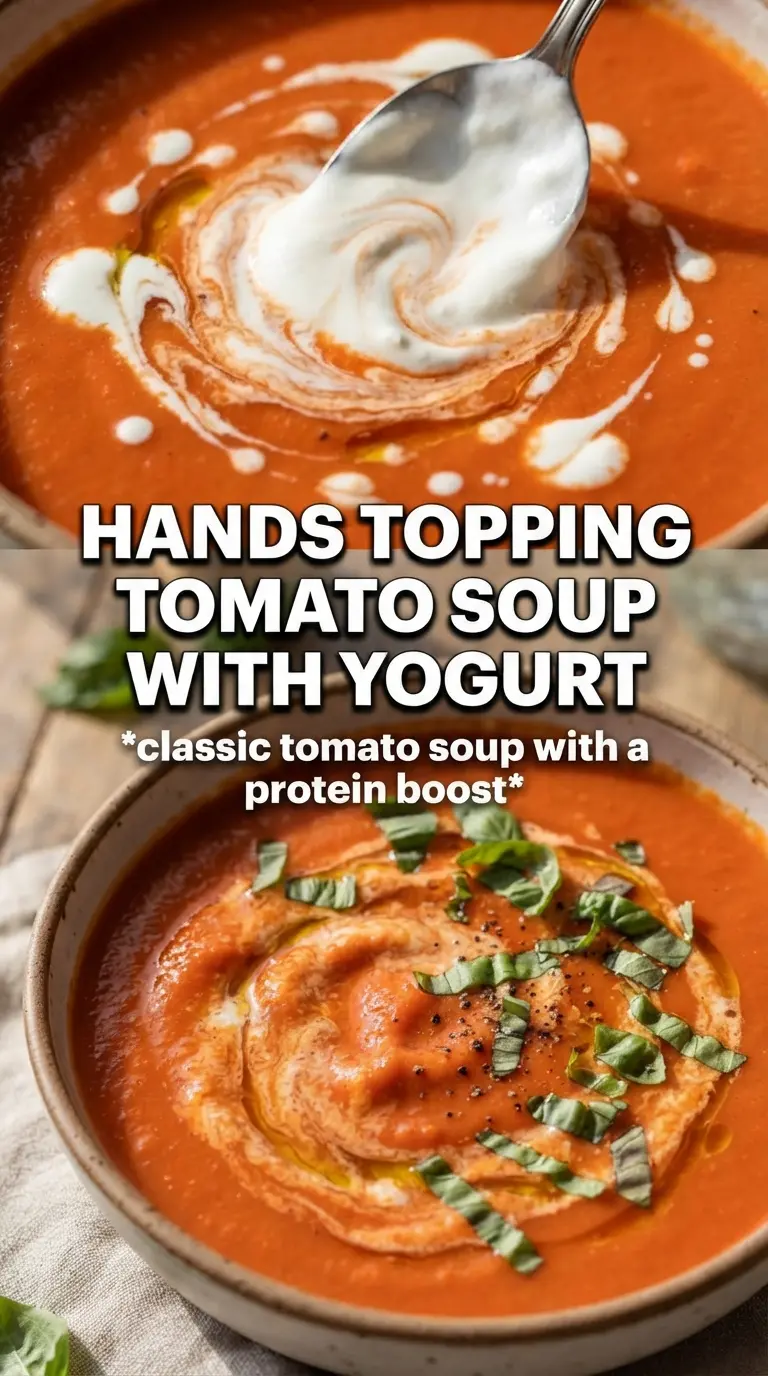 High Protein Tomato Soup silky beans basil