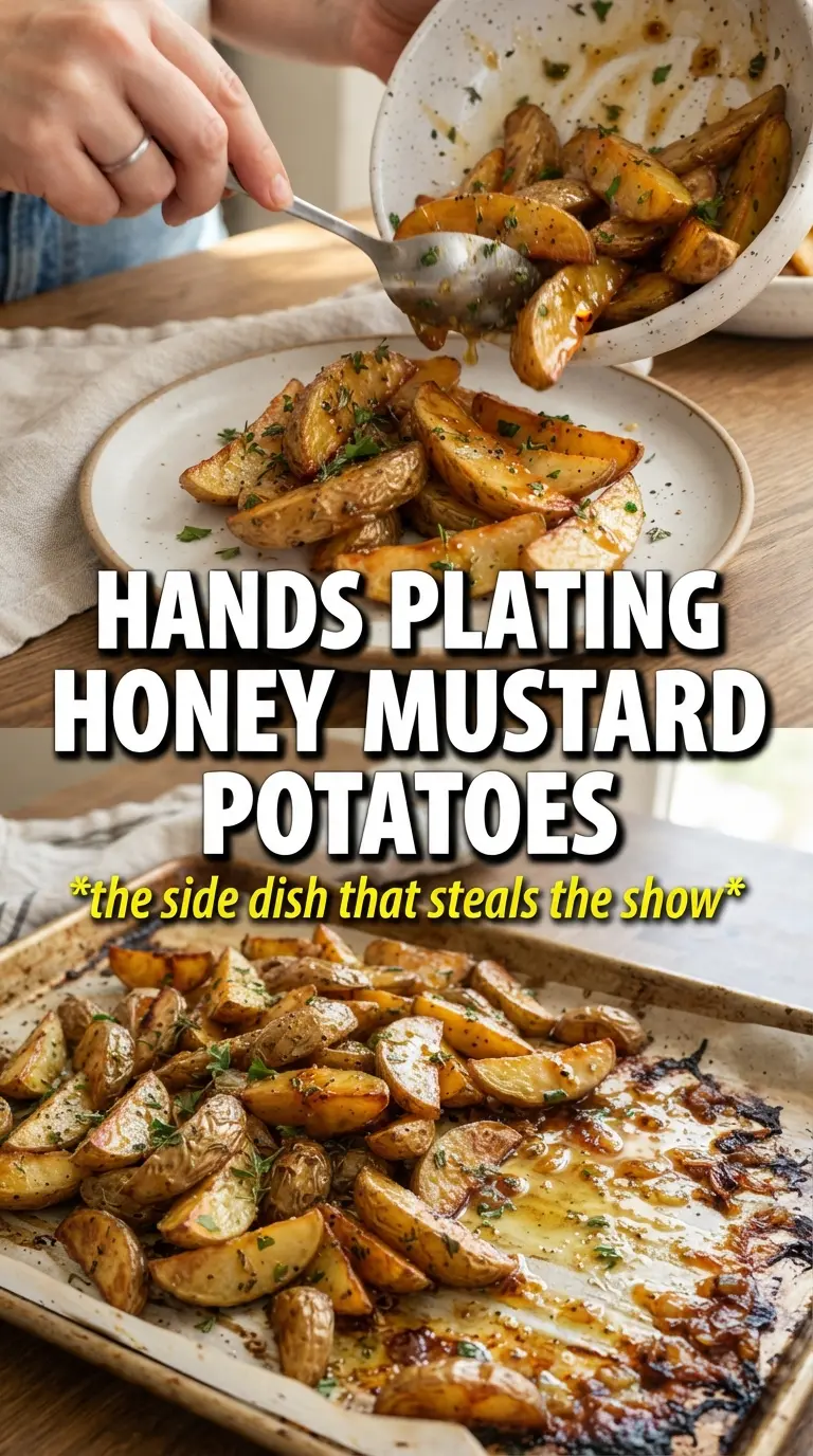 Honey Mustard Potatoes golden caramelized rosemary