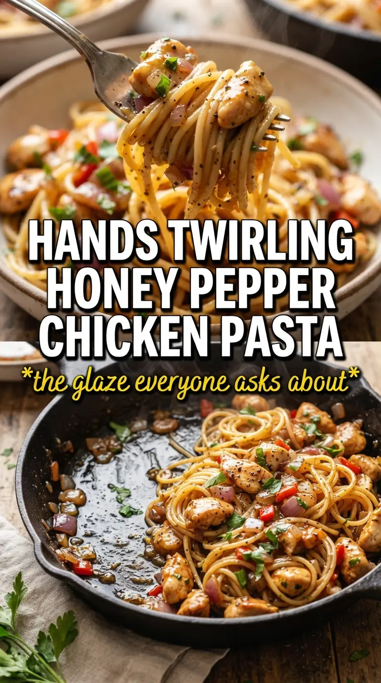 Honey Pepper Chicken Pasta glossy chicken pasta parmesan