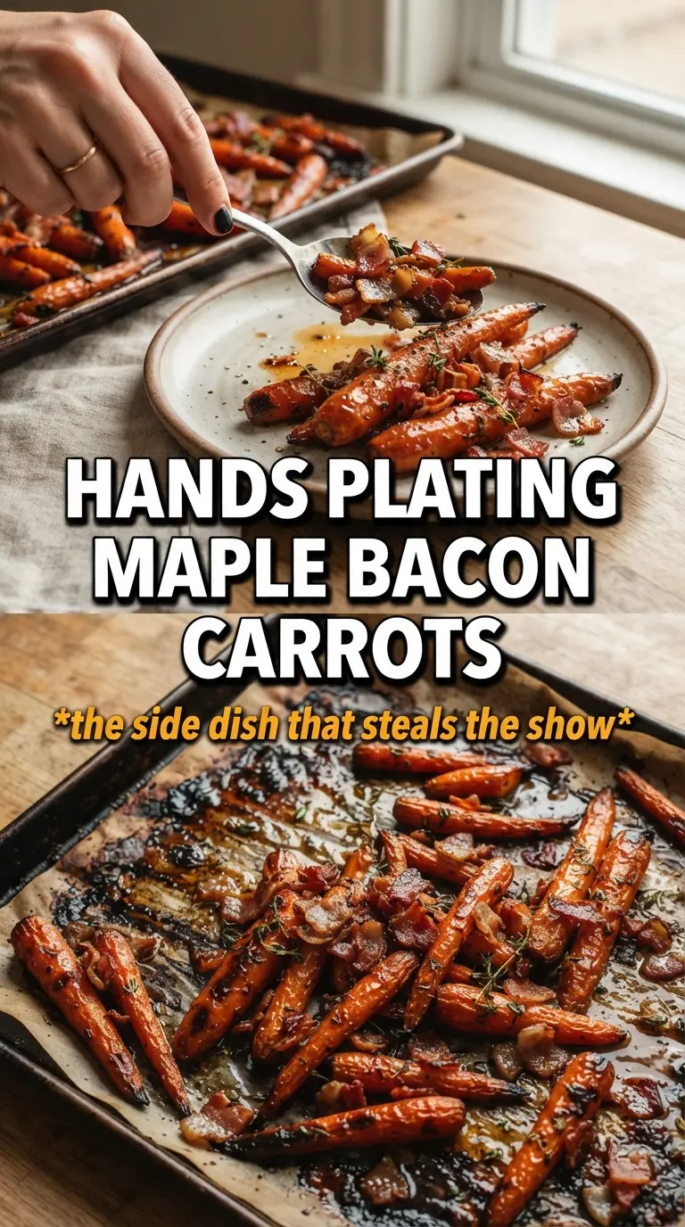 Maple Bacon Carrots caramelized glazed savory