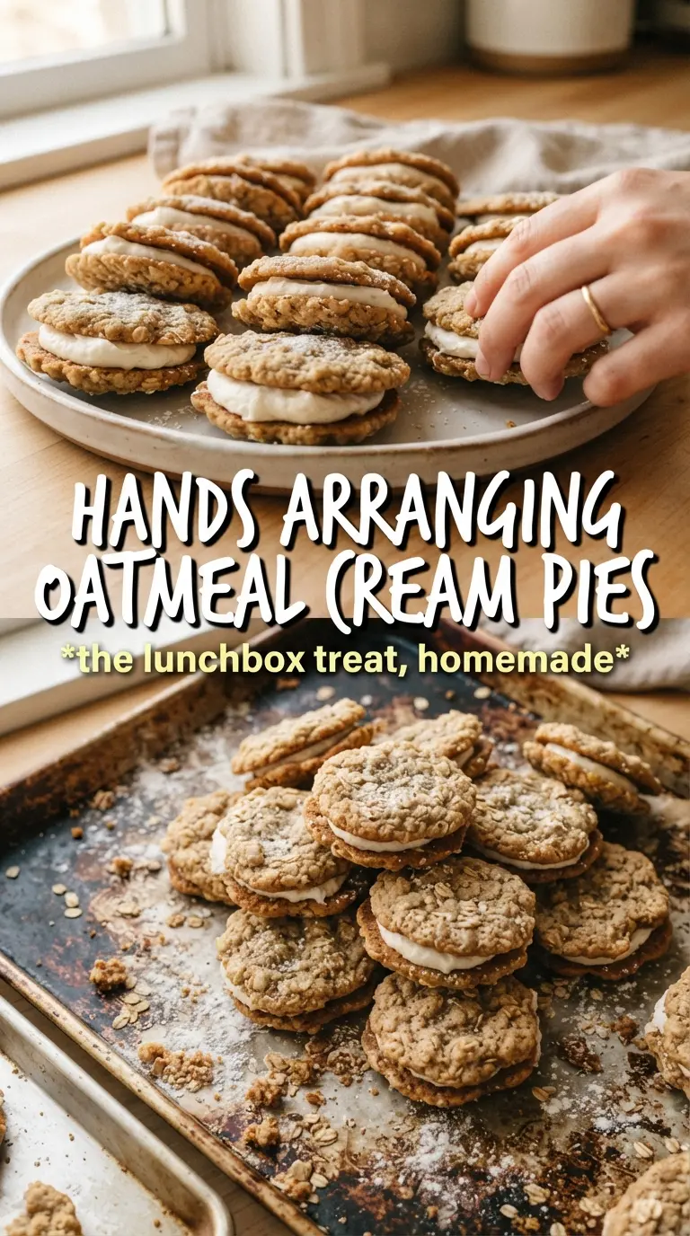Oatmeal Cream Pies soft chewy marshmallow filling