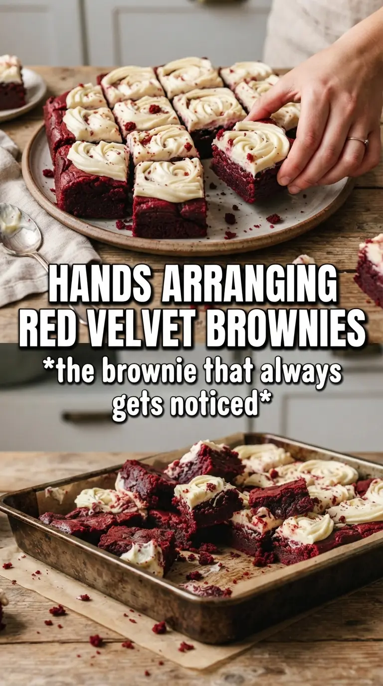 Red Velvet Brownies fudgy cream cheese swirl