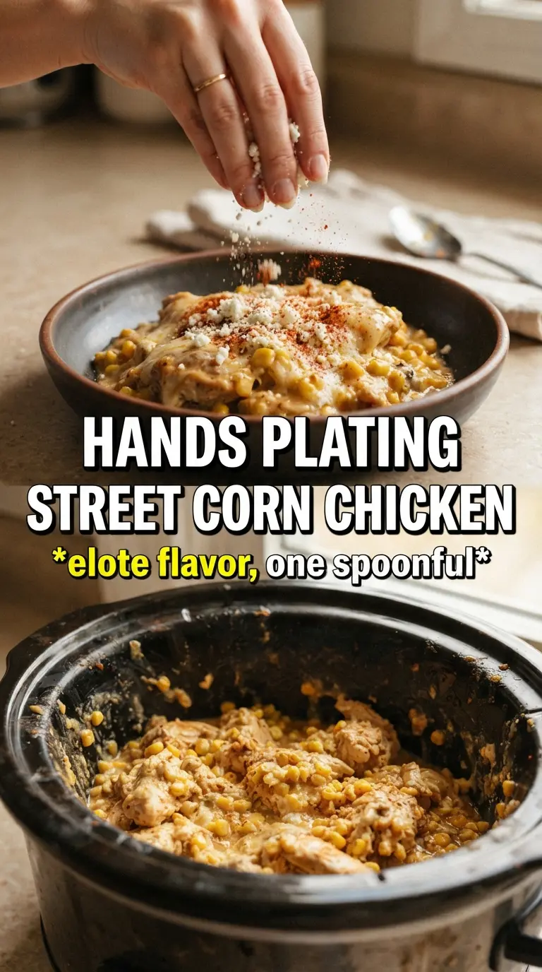 Slow Cooker Street Corn Chicken creamy smoky shredded