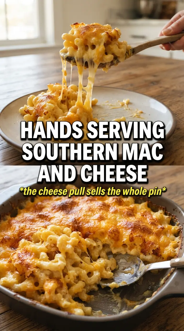 Southern Mac And Cheese creamy baked, golden crust