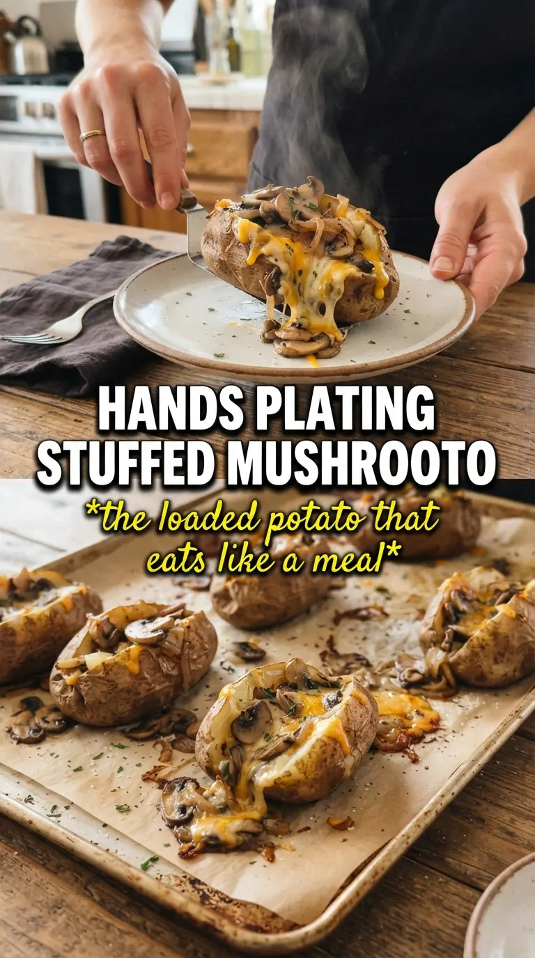 Stuffed Baked Potatoes With Mushrooms creamy savory