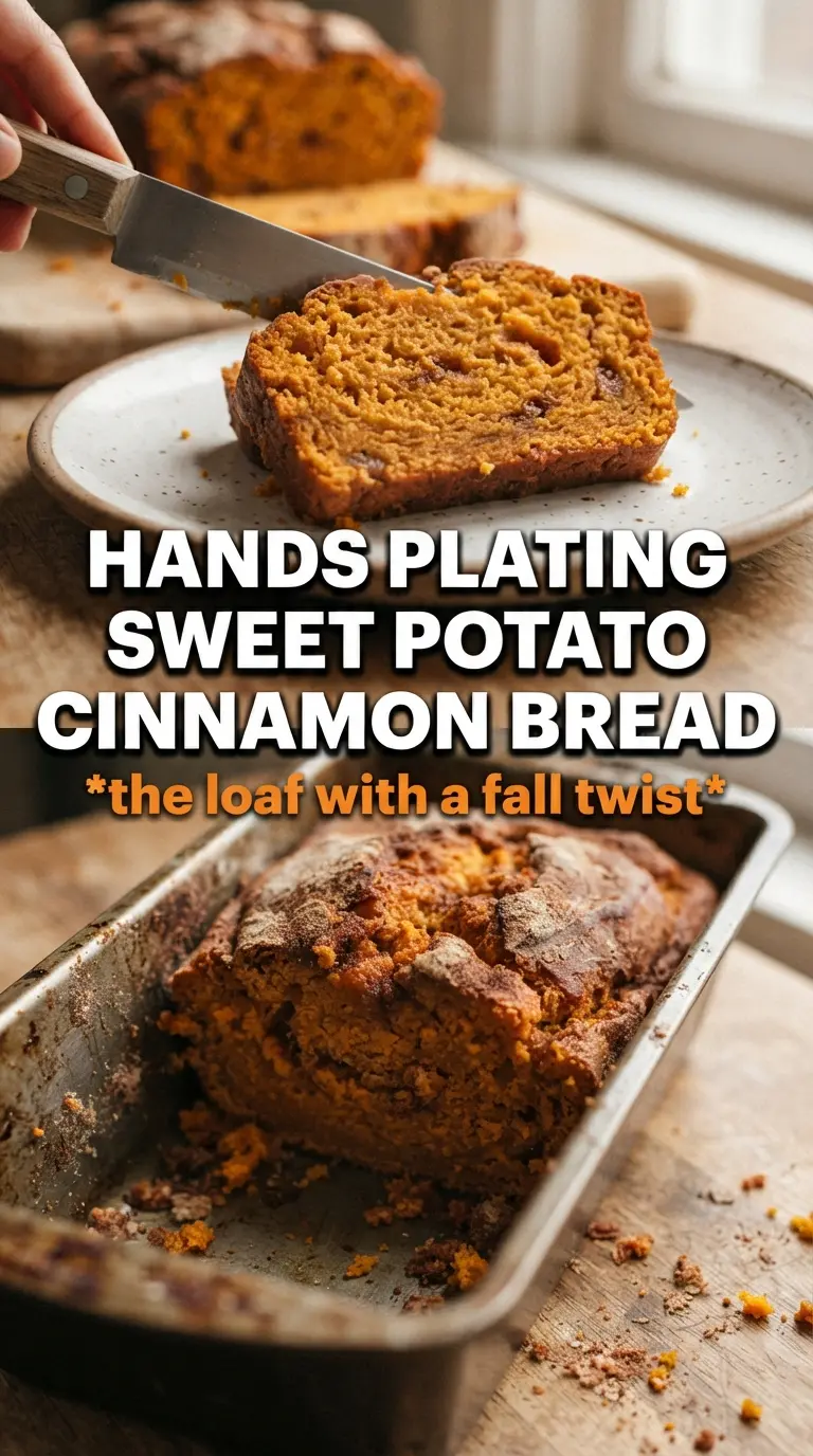 Sweet potato cinnamon bread golden swirl moist crumb