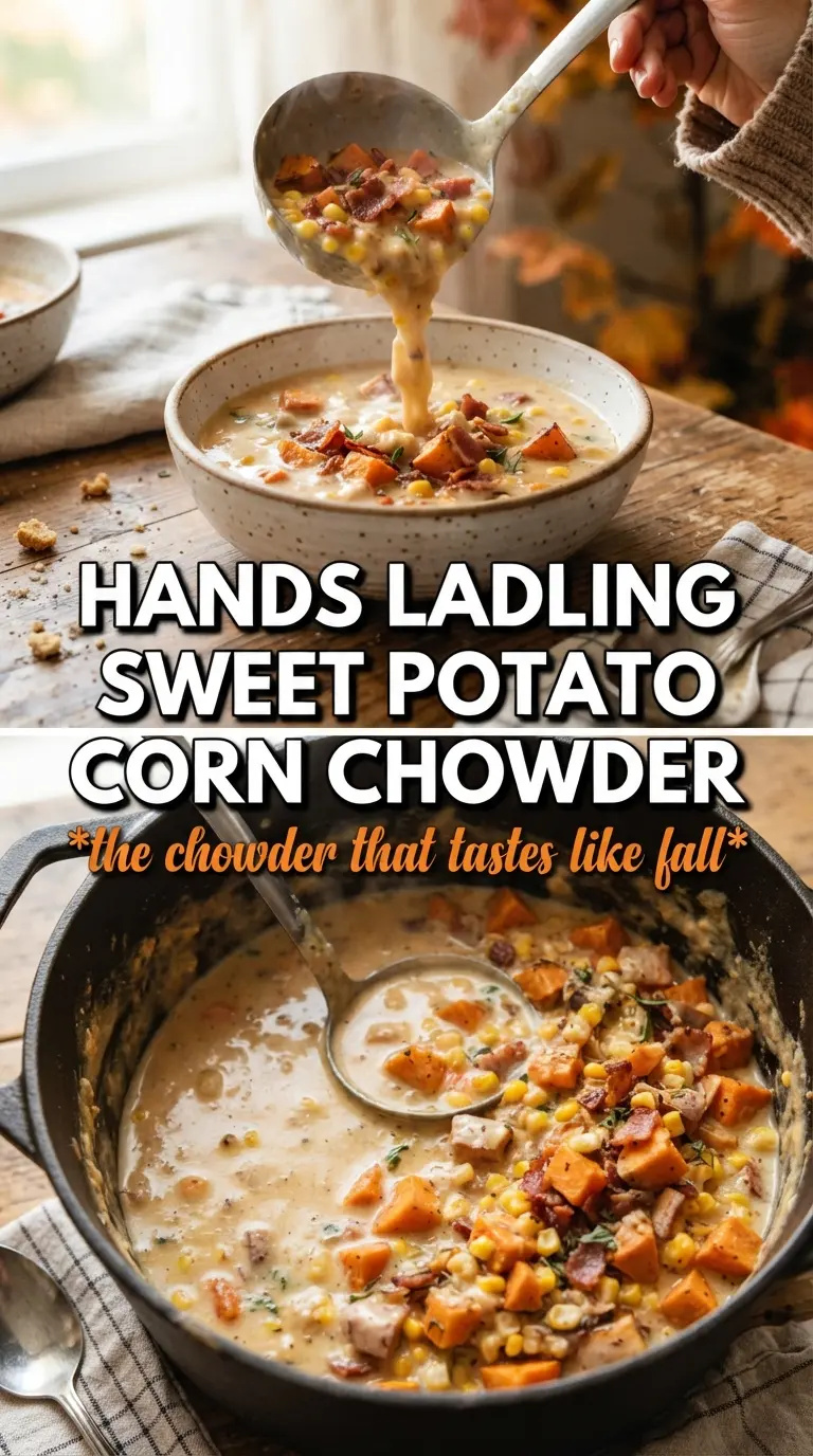 Sweet Potato Corn Chowder creamy smoky bacon