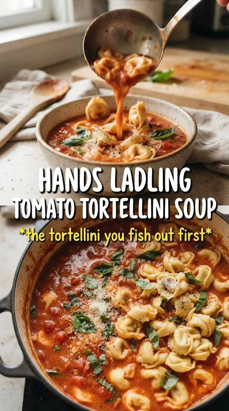 Tomato Tortellini Soup creamy hearty basil