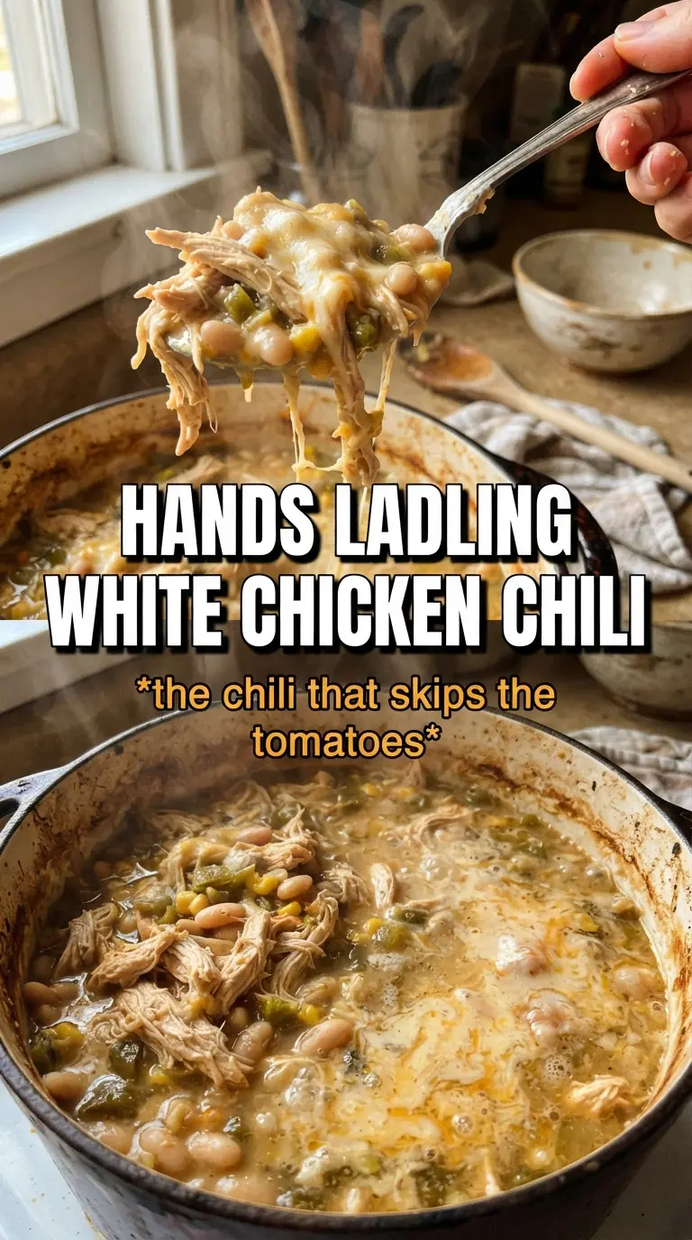 White Chicken Chili creamy golden broth shredded chicken white beans